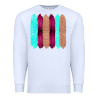 White Colored Farm Life Purple Wood Jute Cyan Glitter Brush Strokes Premium Sweatshirt - Bettercallsaul