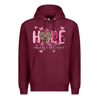 Burgundy hope nobody fights alone Premium Hoodie - MaliasSmallBusiness