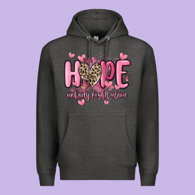 Hope Nobody Fights Alone Premium Hoodie Designed By Maliassmallbusiness