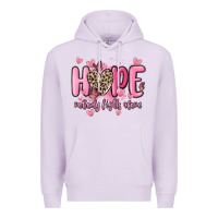 Lilac hope nobody fights alone Premium Hoodie - MaliasSmallBusiness