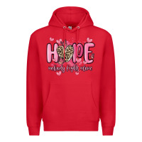 Red hope nobody fights alone Premium Hoodie - MaliasSmallBusiness