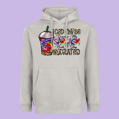 Coffee Because My Sarcasm Needs To Stay Png Heavyweight Hoodie Designed By Cowhidedigitalart