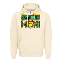 Sandshell softball mini with leopard Zipper Hoodie - Zillion Design Studio