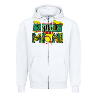 White softball mini with leopard Zipper Hoodie - Zillion Design Studio