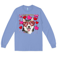 Colony Blue Valentine's day husky Long Sleeve Tee - RanaPortraitStore