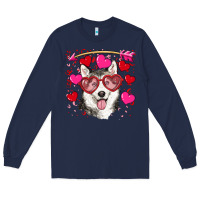 Navy Valentine's day husky Long Sleeve Tee - RanaPortraitStore