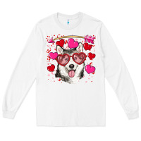 White Valentine's day husky Long Sleeve Tee - RanaPortraitStore
