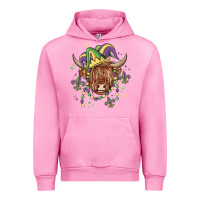 Fuchsia Pink mardi gras cow Urban Hoodie - MaliasSmallBusiness