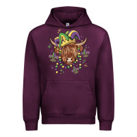 Mauve Wine mardi gras cow Urban Hoodie - MaliasSmallBusiness