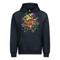 Navy mardi gras cow Urban Hoodie - MaliasSmallBusiness