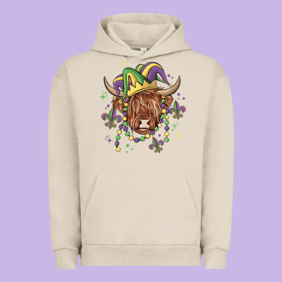 Mardi Gras Cow Urban Hoodie Designed By Maliassmallbusiness