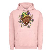 Pigment Salmon mardi gras cow Urban Hoodie - MaliasSmallBusiness