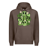 Coffee st. patrick's day green smile Premium Hoodie - MaliasSmallBusiness