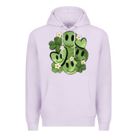 Lilac st. patrick's day green smile Premium Hoodie - MaliasSmallBusiness