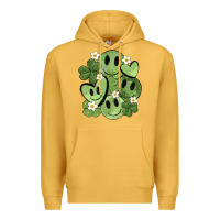 Mustard st. patrick's day green smile Premium Hoodie - MaliasSmallBusiness