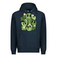 Navy st. patrick's day green smile Premium Hoodie - MaliasSmallBusiness