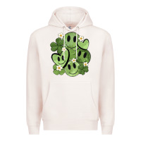 Pale Pink st. patrick's day green smile Premium Hoodie - MaliasSmallBusiness