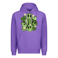 Purple st. patrick's day green smile Premium Hoodie - MaliasSmallBusiness