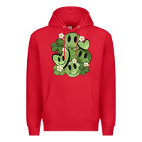 Red st. patrick's day green smile Premium Hoodie - MaliasSmallBusiness