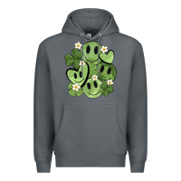 Rock st. patrick's day green smile Premium Hoodie - MaliasSmallBusiness