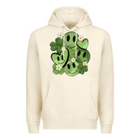 Sandshell st. patrick's day green smile Premium Hoodie - MaliasSmallBusiness