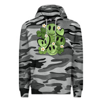 Slate Camo st. patrick's day green smile Premium Hoodie - MaliasSmallBusiness