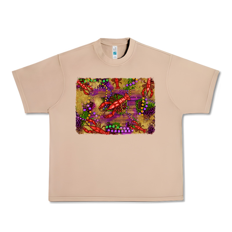 Mardi Gras Crawfısh Leopard Wood And Glitter Background Urban Heavy Tee by Artiststas | Teevron
