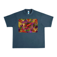 Midnight Navy mardi gras crawfısh leopard wood and glitter background Urban Heavy Tee - Artiststas