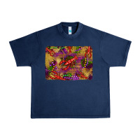 Navy mardi gras crawfısh leopard wood and glitter background Urban Heavy Tee - Artiststas