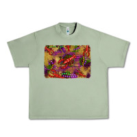 Oil Green mardi gras crawfısh leopard wood and glitter background Urban Heavy Tee - Artiststas