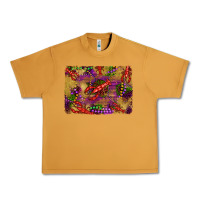 Peanut Butter mardi gras crawfısh leopard wood and glitter background Urban Heavy Tee - Artiststas