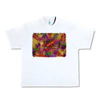 White mardi gras crawfısh leopard wood and glitter background Urban Heavy Tee - Artiststas