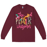 Burgundy the hair whisperer Long Sleeve Tee - texasbilliewilder