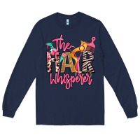Navy the hair whisperer Long Sleeve Tee - texasbilliewilder