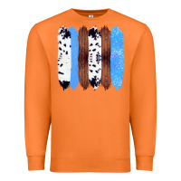 Carrot Western Farm Life Cowhide Wood Blue Glitter Brush Stroke Premium Sweatshirt - Bettercallsaul