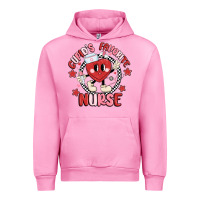 Fuchsia Pink cupids favorite nurse Urban Hoodie - MaliasSmallBusiness