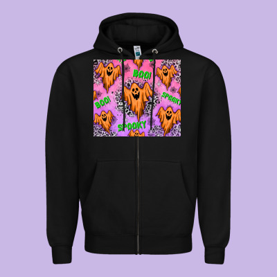 Halloween Zipper Hoodie Designed By Texasbilliewilder
