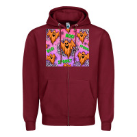 Burgundy halloween Zipper Hoodie - texasbilliewilder