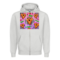 Dove Grey halloween Zipper Hoodie - texasbilliewilder
