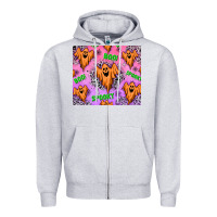 Heather Grey halloween Zipper Hoodie - texasbilliewilder