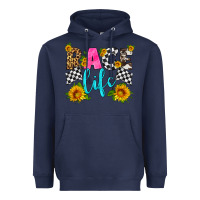 Navy race life Heavyweight Hoodie - HRA Design Shop
