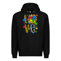 Black autism love Premium Hoodie - MaliasSmallBusiness