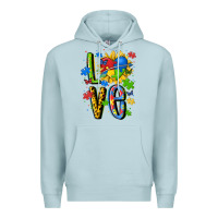 Blue Mist autism love Premium Hoodie - MaliasSmallBusiness