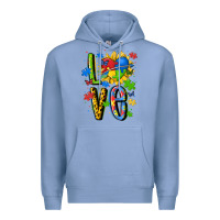 Colony Blue autism love Premium Hoodie - MaliasSmallBusiness