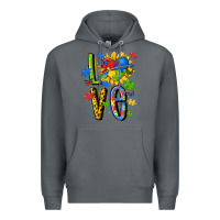 Rock autism love Premium Hoodie - MaliasSmallBusiness