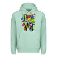 Seafoam autism love Premium Hoodie - MaliasSmallBusiness
