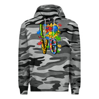 Slate Camo autism love Premium Hoodie - MaliasSmallBusiness