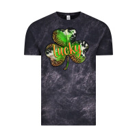 Cloud Black st. patricks day lucky shamrock Vintage Tee - BarkalooDesign