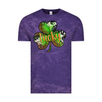Cloud Purple st. patricks day lucky shamrock Vintage Tee - BarkalooDesign