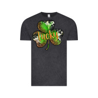 Vintage Black st. patricks day lucky shamrock Vintage Tee - BarkalooDesign